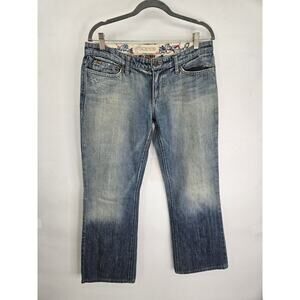 Joes Jeans Womens Embroided Blue Distressed Y2K Stretch Denim Western Size W30